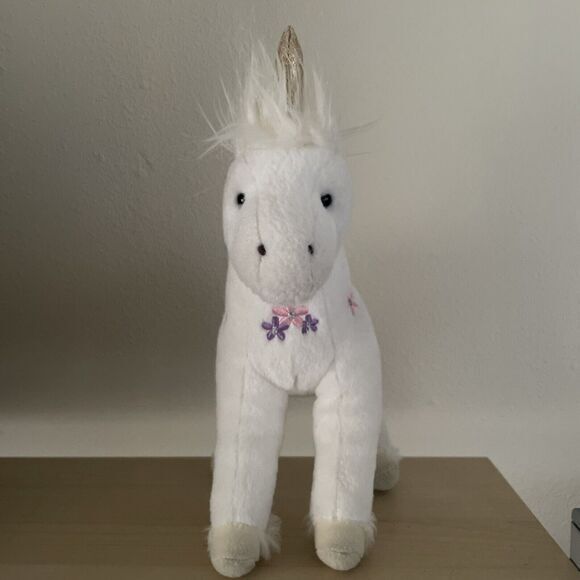 Mini Unicorn Pax #4054 Stuffed Animal Plush Douglas‎ Cuddle Toys Flowers - Picture 4 of 9